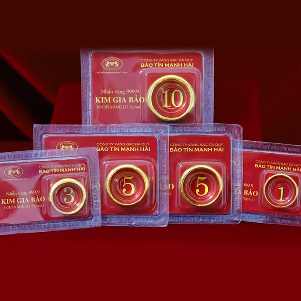 Nhẫn tròn ép vỉ Kim Gia Bảo