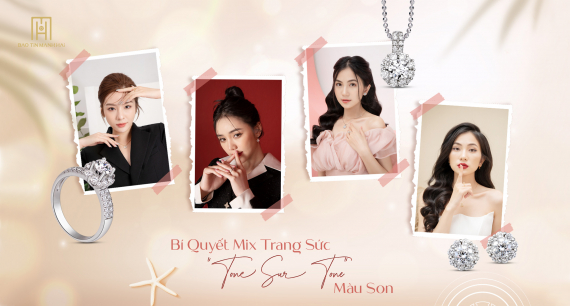 Bí quyết mix trang sức "tone sur tone" màu son